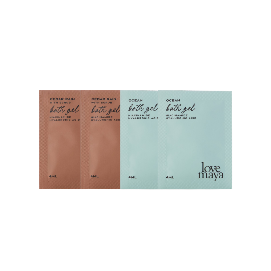 [Free Gift] 2x Ocean Bath Gel Sachets + 2x Cedar Rain Bath Gel Sachets 4ml