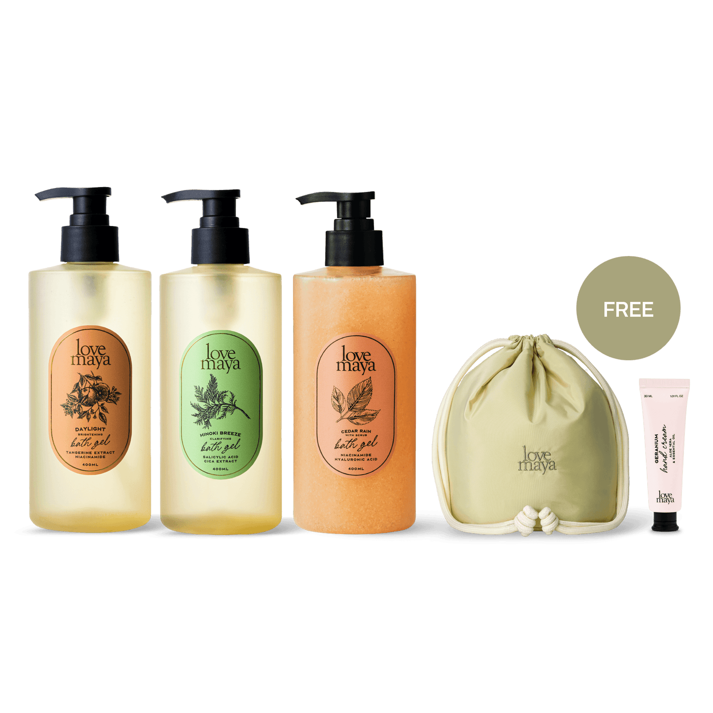 [Mix & Match] The Care Collection Bath Gel Trio Set